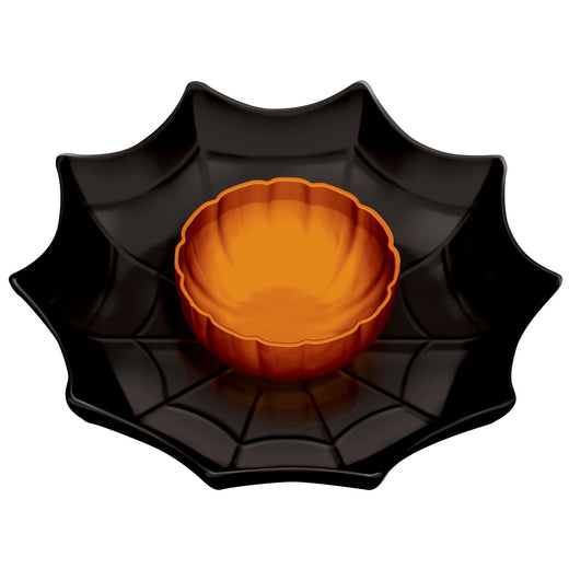 Melamine bowl for chips orange and black