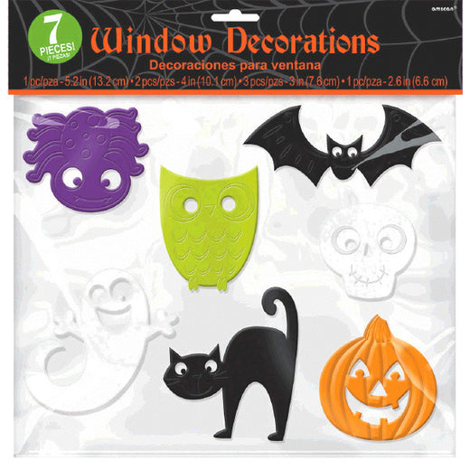 Décoration d'Halloween pour fenêtre (7/pqt)
