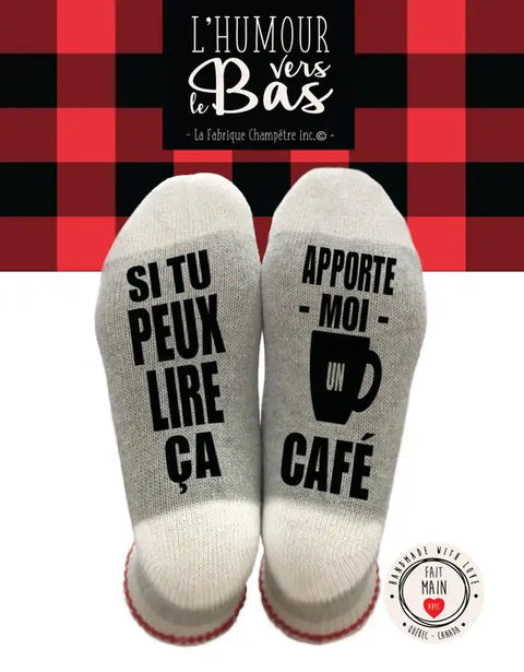 Bas de laine "Apporte-moi un café"