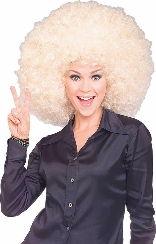 Perruque de super afro - Blonde
