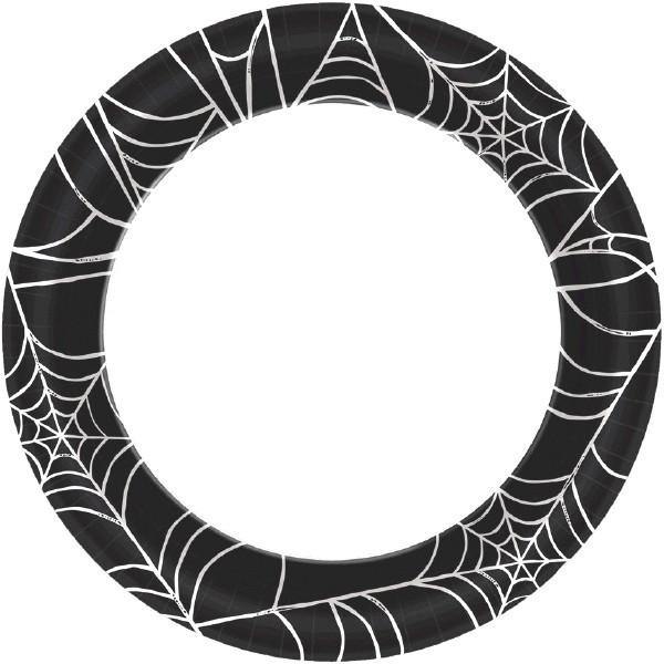Assiettes à dessert - Toile d’araignée (40/pqt - 6 3/4") -  - Boo'tik d'Halloween