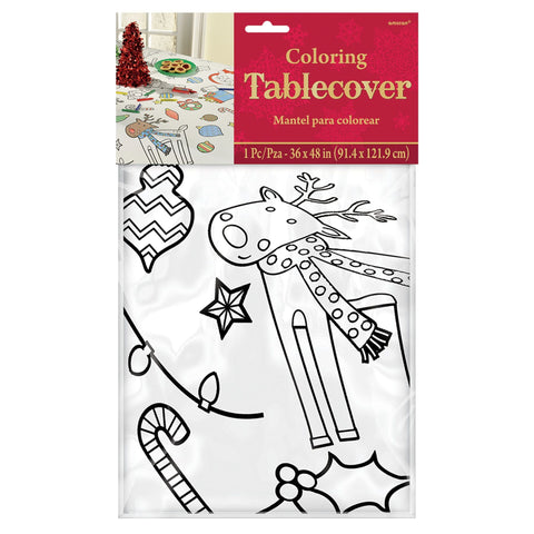 Christmas coloring tablecloth