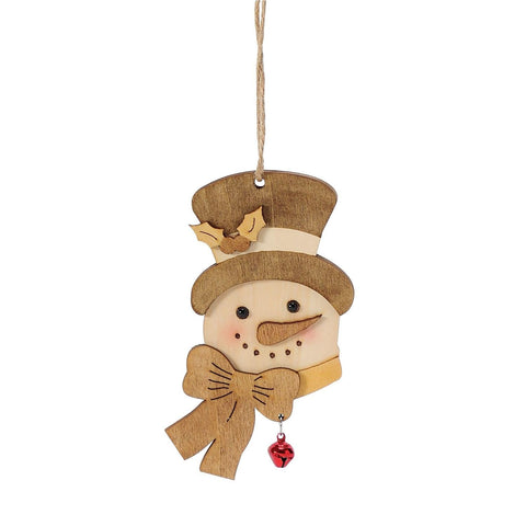 Wooden Ornament - Snowman