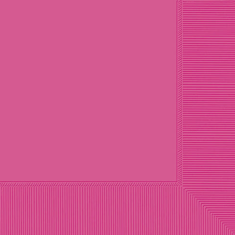 Serviettes de table à dîner 2 épaisseurs - Bright Pink (40/pqt)