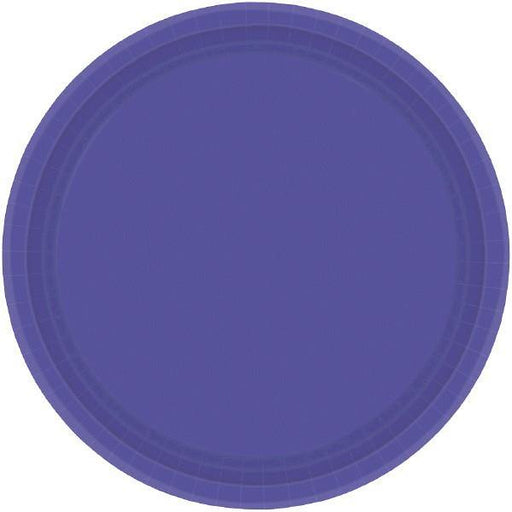 Assiettes à dessert en carton - Violet 7po. (8/pqt.) - Vaisselle - Boo'tik d'Halloween