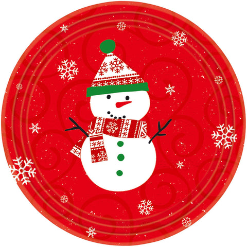 Plates - Snowman (9in)