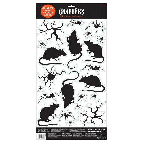 Décorations pour fenêtres, murs ou planchers - Rats, araignées et fissures