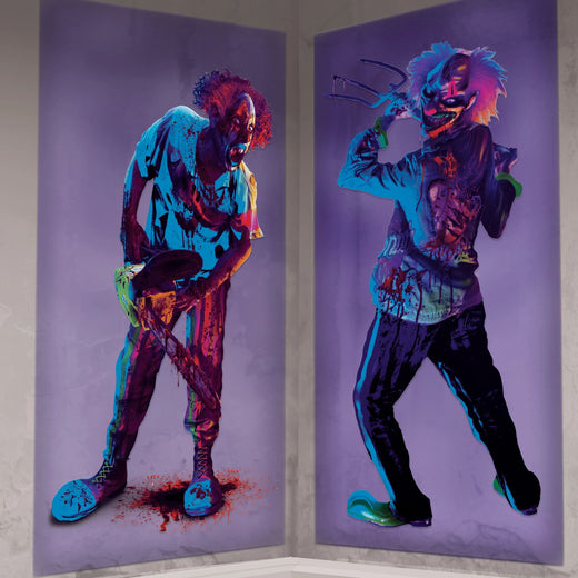 Décoration murale Creepy Carnival - Blacklight (65" x 33 1/2") (2/pqt)