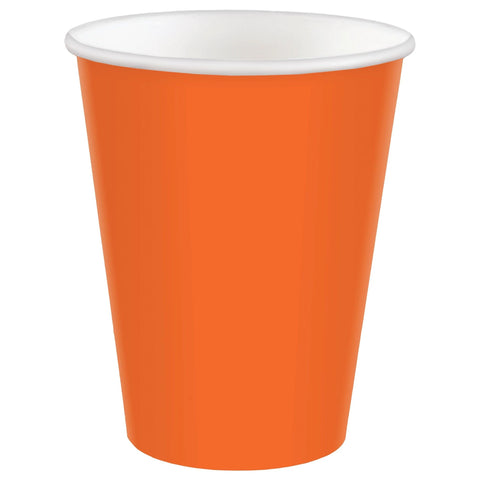 Verres en carton 9oz (20/pqt) - Orange Peel