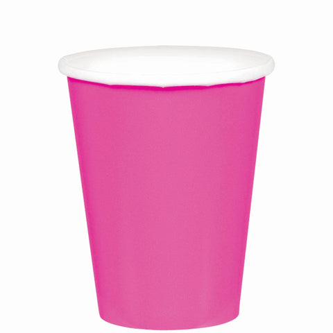 Verres en carton 9oz (20/pqt) - Bright Pink