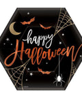 Assiettes en forme d'hexagone Halloween (8/pqt - 9po) -  - Boo'tik d'Halloween
