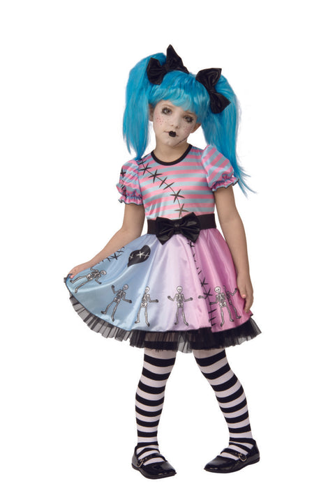 Costume de petit poupée gothique bleu - Enfant