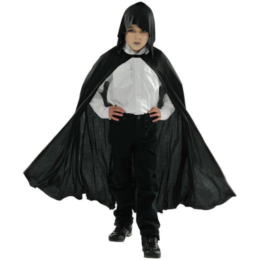 Cape noire à capuche - Enfant