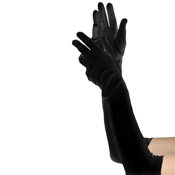 Longs gants noirs velvet - Femme