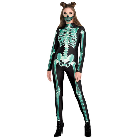 Costume squelette Glow - Femme