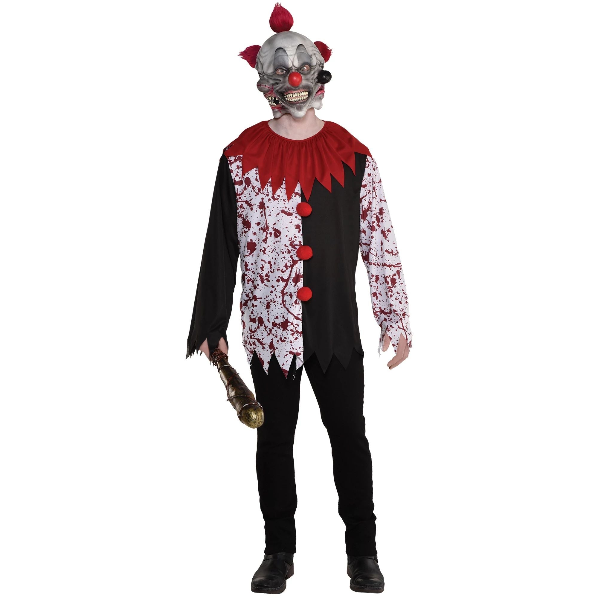 Masque en latex à 3 têtes de clown
