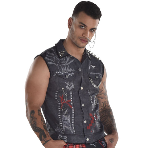 Punk Vest Costume - Adult