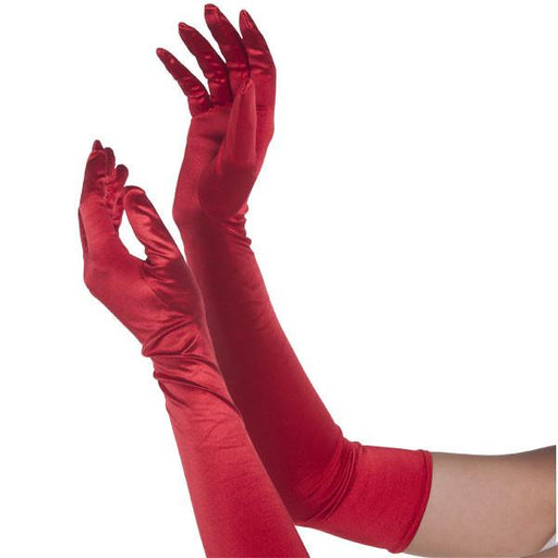 Longs gants rouges - Femme