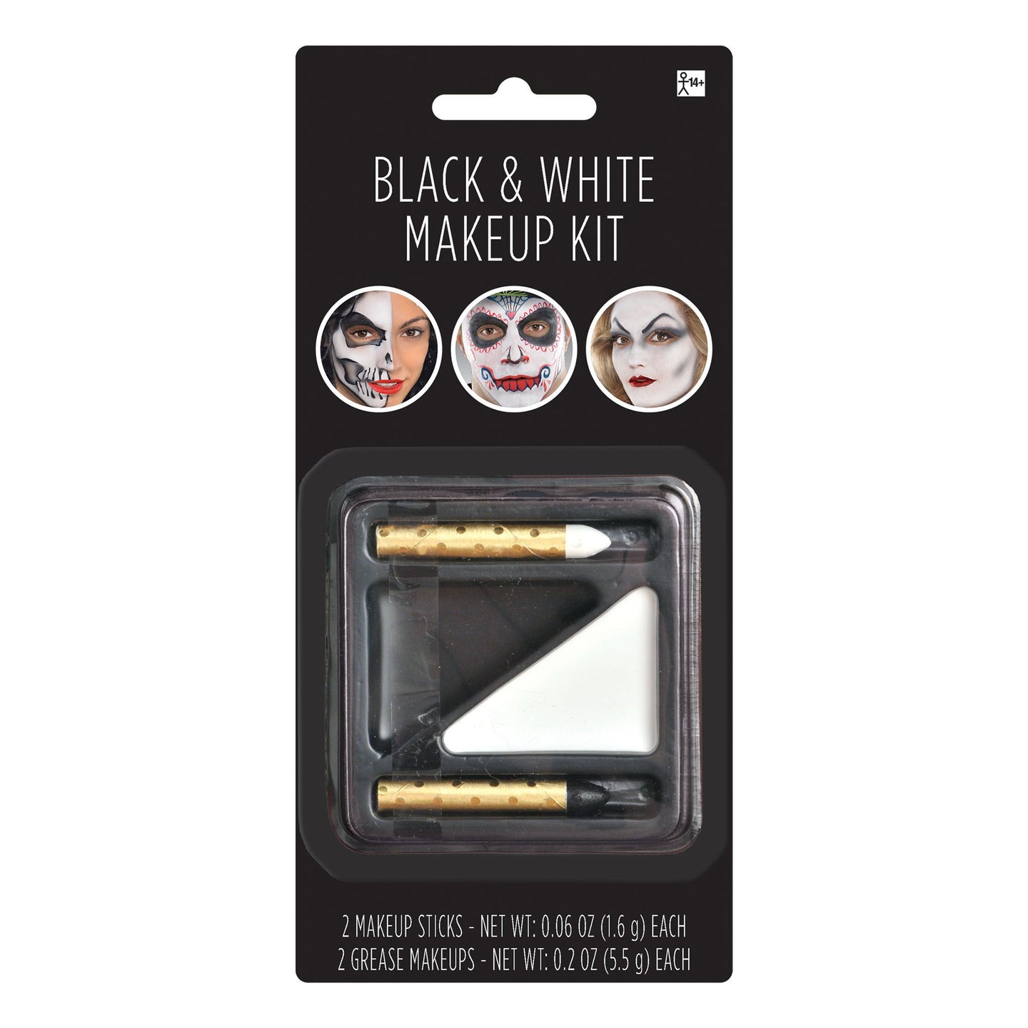 Ensemble de maquillage noir et blanc