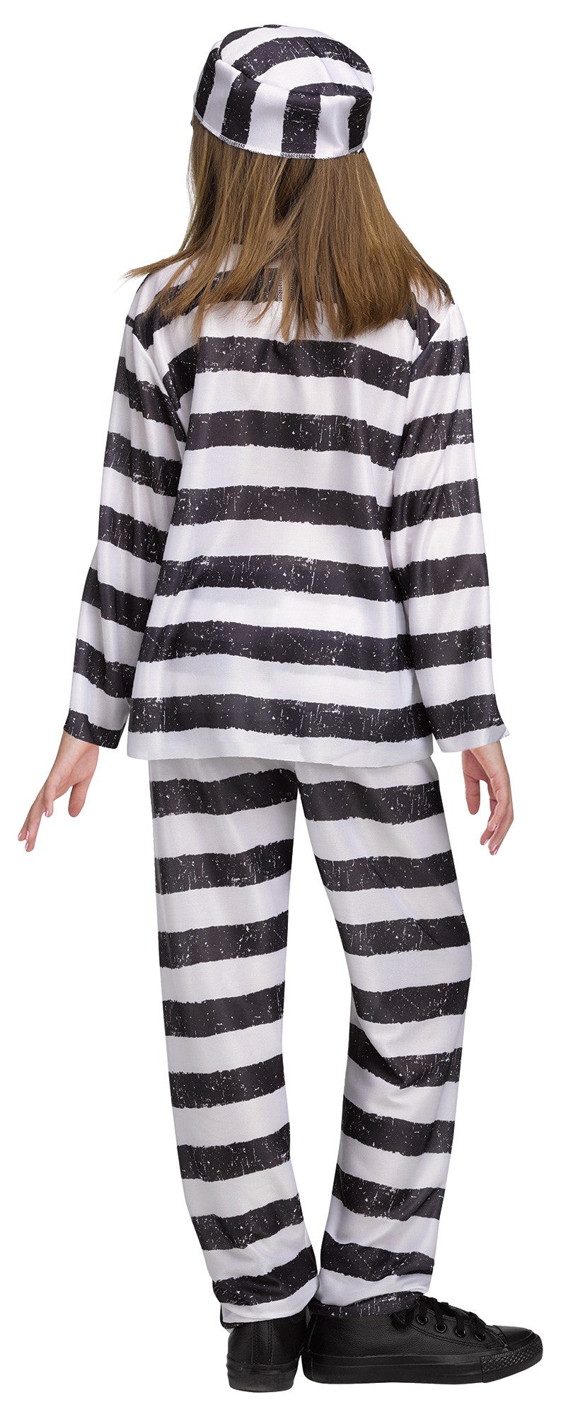 Striped prisoner costume for children