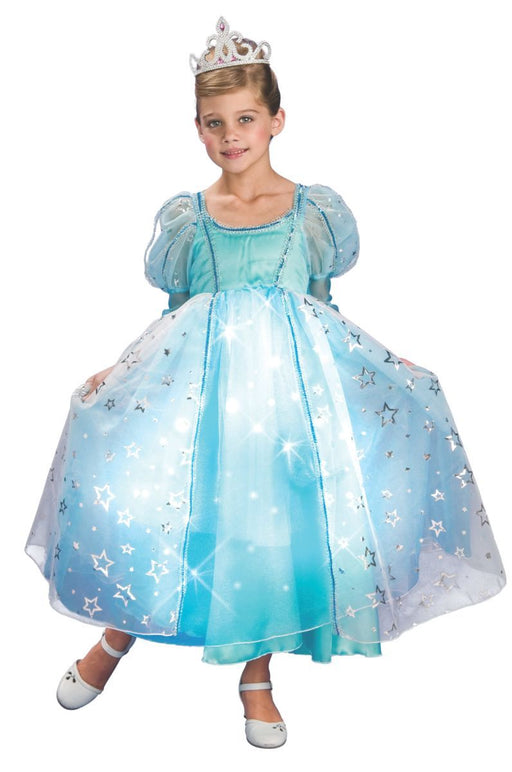 Costume de princesse bleu lumineuse pour enfants