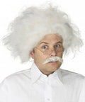 Perruque et Moustache Einstein - Blanc - Perruque - Boo'tik d'Halloween
