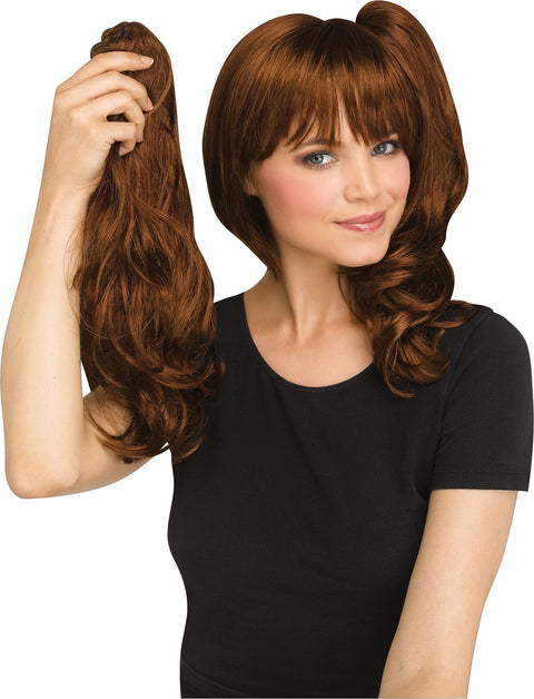 Convertible Wig (3 in 1) - Brown - Adult