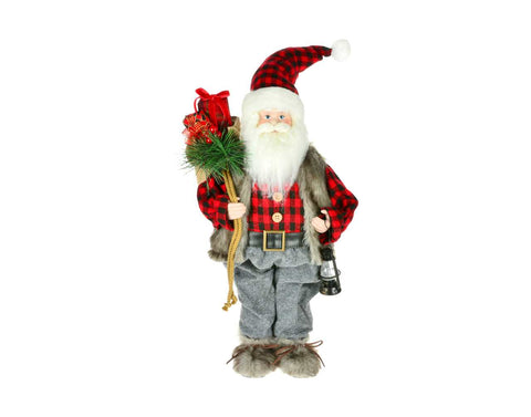 Forest Santa with bag and lantern (14")