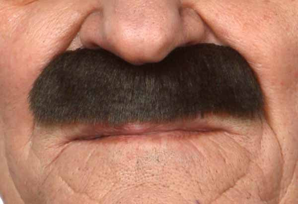Fausse moustache autocollante - Brun