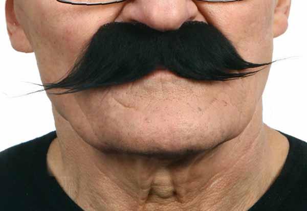 Fausse moustache autocollante - Noir