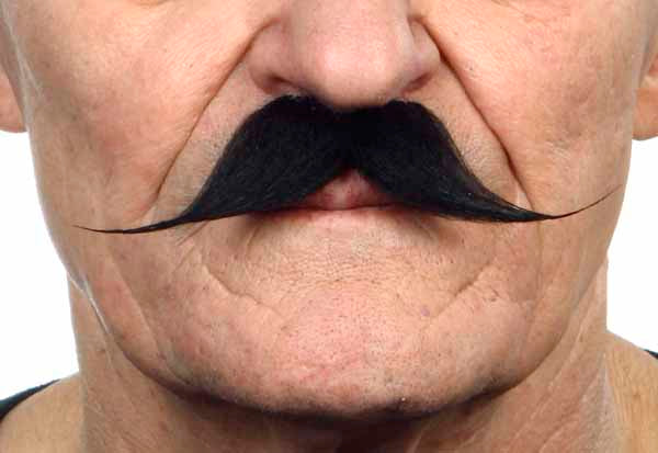 Fausse moustache autocollante - Noir
