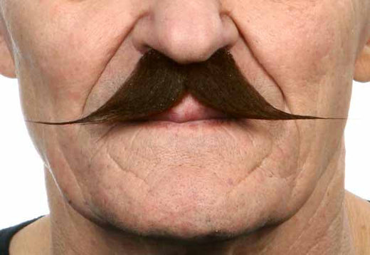 Fausse moustache autocollante - Brun