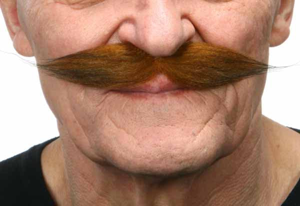Fausse moustache autocollante - Roux
