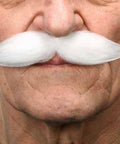 Fausse moustache autocollante - Blanc - Style 5