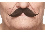 Fausse moustache autocollante - Brun
