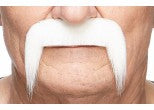 Fausse moustache autocollante - Blanc