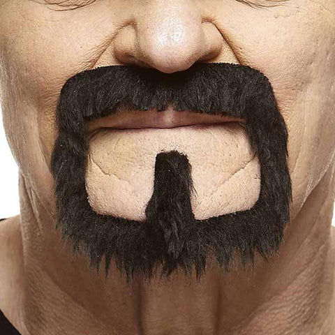 Fausse moustache autocollante - Noir - Style 2