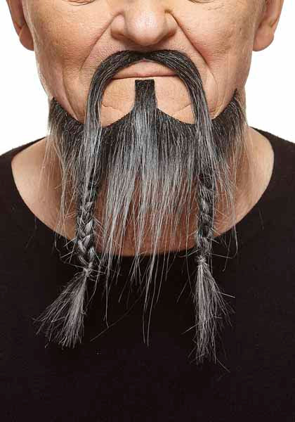 Barbe et moustache - Noir et gris