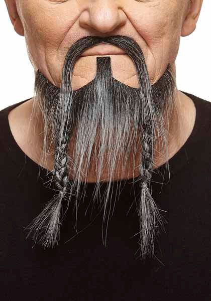 Beard and Mustache - Black and Grey