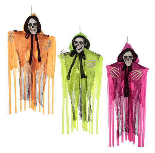 Faucheuse squelette coloré suspendu (28") - Décorations - Boo'tik d'Halloween