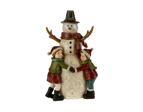 Snowman with children (12")