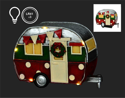 Illuminated Christmas Camping Trailer (4x3")