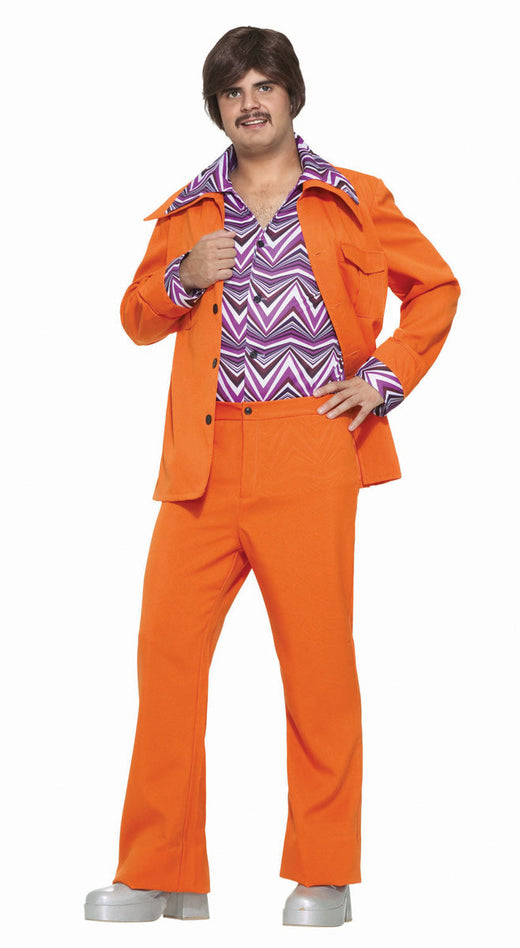 70s Costume - Orange - Men