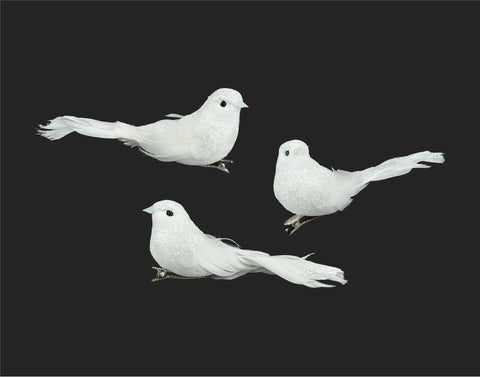 White Bird with Clip (4.5in)