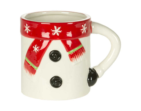 Snowman Coffee Mug with Red Scarf (5.5")