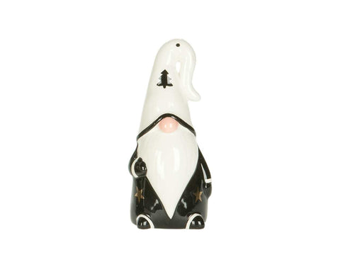 Black Gnome with White Hat (4")