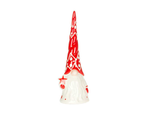 White Gnome with Large Red Pointed Hat (7.5")