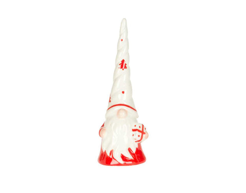 Red Gnome with Large White Pointed Hat (6")