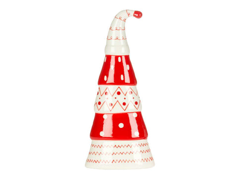 Red/White Christmas Tree with Hat (11")