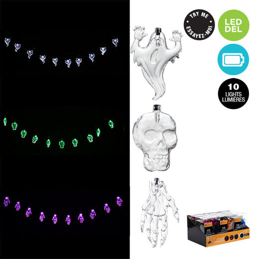 Jeu de 10 lumières DEL avec réflecteur acrylique